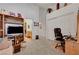 Home office featuring a closet, shelving, and an adjacent bathroom at 5933 Perfect View St, Las Vegas, NV 89130
