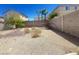 A view of the backyard with block wall fencing at 9299 Adamshurst Ave, Las Vegas, NV 89148
