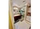 Bathroom featuring a sink, vanity, glass-enclosed shower, and white tile floors at , Las Vegas, NV 89141