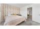 Cozy bedroom featuring wallpaper, window view and carpet at 1000 Cetona Ct, Henderson, NV 89011