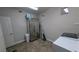 Functional laundry room with a washer, dryer, and stainless steel refrigerator at 10668 Berkshire Woods Ave, Las Vegas, NV 89166