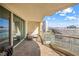 This spacious balcony has plenty of room for seating and a beautiful view of the city at 2877 Paradise Rd # 702, Las Vegas, NV 89109