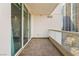 This balcony has plenty of room for seating and a beautiful view of the city at 2877 Paradise Rd # 702, Las Vegas, NV 89109