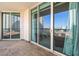 This balcony has plenty of room for seating and a beautiful view of the city at 2877 Paradise Rd # 702, Las Vegas, NV 89109