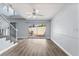 Open layout with staircase and sliding glass doors to the backyard at 3221 Epson St, Las Vegas, NV 89129