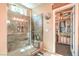 Luxurious walk-in shower, designer tile, and a glass enclosure make this bathroom a modern oasis at 3709 Corte Bella Hills Ave, North Las Vegas, NV 89081