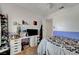 Bedroom with desk, great natural light, and modern decor at 671 Riata Way, Las Vegas, NV 89110