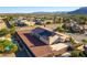 Spacious home featuring a well-kept yard, solar panels, a private backyard, and distant mountain views at 8650 W Verde Way, Las Vegas, NV 89149