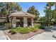 Community gazebo surrounded by lush greenery, offering a tranquil outdoor space at 9270 Apache Springs Dr, Las Vegas, NV 89117