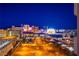 Night view of the Las Vegas strip with its iconic hotels and bright lights creating a vibrant cityscape at 125 E Harmon Ave # 2801 & 2803, Las Vegas, NV 89109