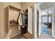 A well-organized closet features ample hanging space and access to the primary bedroom at 2217 Merrimack Valley Ave, Henderson, NV 89044