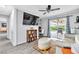 Comfortable living room with backyard access and decorative accents at 3499 Middlebury Ave, Las Vegas, NV 89121