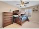 Bedroom with a bunk bed and dresser offering a cozy and organized space for  at 10135 Haymarket Peak Ave, Las Vegas, NV 89166
