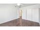 Clean bedroom with hardwood floors and a closet at 1911 Hobson Dr, Henderson, NV 89074