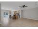 Open-concept living area with a large island and tile flooring at 2405 Esteem Ridge Dr, Henderson, NV 89052