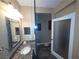 Bathroom featuring glass shower and granite countertop at 9000 Las Vegas Blvd # 2101, Las Vegas, NV 89123