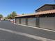 A row of well-maintained garages in a residential neighborhood under a clear blue sky at 9000 Las Vegas Blvd # 2101, Las Vegas, NV 89123