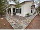 Charming single-story home with a beautifully landscaped yard and stone walkway leading to the front porch at 2524 Banora Point Dr, Las Vegas, NV 89134