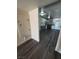 Well-lit kitchen featuring gray counters, gray lower cabinets, and white upper cabinets at 3412 Townhouse Dr, Las Vegas, NV 89121