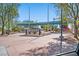 Desert Horizons Park entrance with playground and shaded seating areas at 3708 Fuselier Dr, North Las Vegas, NV 89032