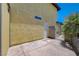 Backyard shot with storage shed, small gate, and perimeter concrete at 4280 Cicada Way, Las Vegas, NV 89121