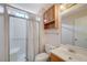 Bathroom with shower, toilet, and sink at 4280 Cicada Way, Las Vegas, NV 89121