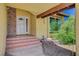 Close up view of front door and brickwork at 4280 Cicada Way, Las Vegas, NV 89121