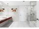 Elegant bathroom with modern fixtures, marble accents, and a glass-enclosed shower at 4471 Dean Martin Dr # 1707, Las Vegas, NV 89103