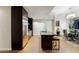 Modern kitchen featuring stainless steel appliances and dark wood cabinetry at 4471 Dean Martin Dr # 1707, Las Vegas, NV 89103