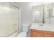 This is a bathroom with a tub and a single sink at 5402 Shady Lair Ct, North Las Vegas, NV 89031