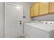 Functional laundry room featuring modern appliances, ample lighting, and storage at 7713 White Grass Ave, Las Vegas, NV 89131