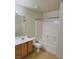 Bathroom with vanity, sink, toilet, and tub/shower combo, providing all essential amenities at 780 Vortex Ave, Henderson, NV 89002