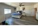 Serene main bedroom with a plush bed, soft lighting, and ample closet space at 790 Fort Churchill Rd, Pahrump, NV 89060