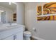 Modern half bath featuring white quartz countertop and stylish vanity at 8255 Las Vegas S Blvd # 1414, Las Vegas, NV 89123