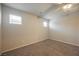 Bright bedroom with neutral walls, carpet, and ceiling fan at 8278 Palladium St, Las Vegas, NV 89113