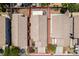 Aerial view of the property highlighting the backyard, roofing and surrounding neighborhood at 9017 Iron Hitch Ave, Las Vegas, NV 89143