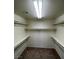 Walk-in closet with ample shelving and carpeted flooring at 994 River Walk Ct, Henderson, NV 89015