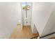 Bright, two-story foyer with hardwood floors and a modern chandelier at 307 Balsa St, Henderson, NV 89002