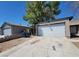 Detached two-car garage with large driveway at 3755 Chutney St, Las Vegas, NV 89121