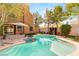 Refreshing backyard pool and hot tub, complemented by well-maintained landscaping and outdoor space at 1125 Lumina Ct, Las Vegas, NV 89117