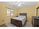 Cozy bedroom featuring carpet, a window and wooden furniture at 231 Bristle Cone, Pahrump, NV 89048