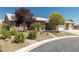Charming single-story home showcasing beautiful landscaping, mature trees, and a three-car garage at 231 Bristle Cone, Pahrump, NV 89048