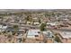 Aerial view showcasing the home with nearby swimming pool and neighborhood at 335 W Basic Rd, Henderson, NV 89015
