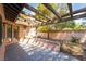 Outdoor patio with shade, lovely landscaping, and a private fenced yard at 3629 Laguna Verde Way, Las Vegas, NV 89121