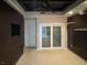 Bedroom with custom storage and a unique recessed ceiling fan above sliding glass doors at 4575 Dean Martin Dr # 705, Las Vegas, NV 89103