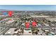 Overhead view of a residential property close to major roadways, highlighting convenient access and location at 6235 N Fort Apache Rd, Las Vegas, NV 89149