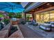 Backyard with built in bbq area and lush landscaped yard at 333 Mandarin Hill Ln, Henderson, NV 89012