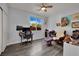 Spacious bedroom offering a comfortable work space and a ceiling fan at 333 Mandarin Hill Ln, Henderson, NV 89012