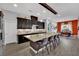 The kitchen island is an entertainer's dream with ample counter space and seating at 333 Mandarin Hill Ln, Henderson, NV 89012