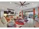 Open floor plan in the living room with comfortable seating, outdoor access and modern features at 333 Mandarin Hill Ln, Henderson, NV 89012